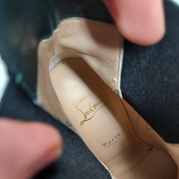 Christian Louboutin Green Astribooty Suede Heel Boot - Picture 4 of 10